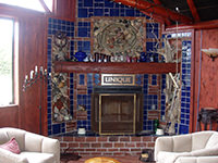 &ldquo;Unique&rdquo; Tile, Stone & Brick Fireplace