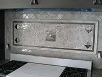 Cut Marble Backsplash