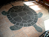 Mosaic &ldquo;Turtle&rdquo; Floor Design (front)