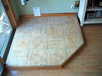 Rustic Tiled Fireplace / Stove Base